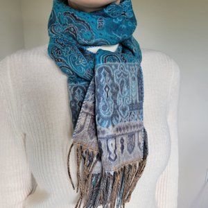 Blue Paisley Scarf